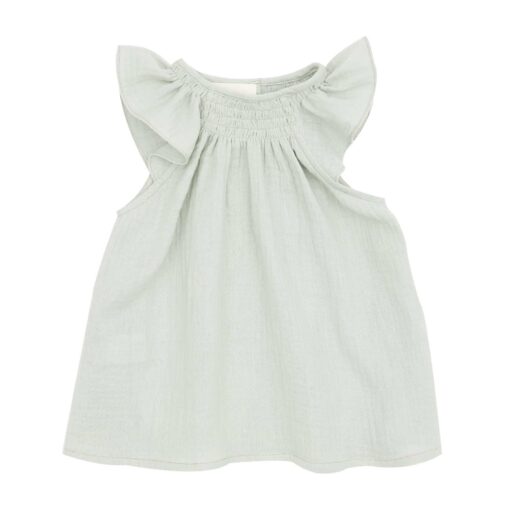 Baby girl pale green dress crepe