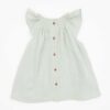 Baby girl pale green dress crepe back