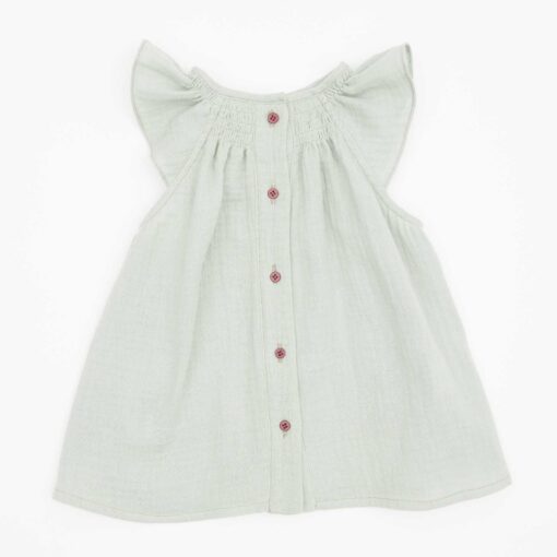 Baby girl pale green dress crepe back