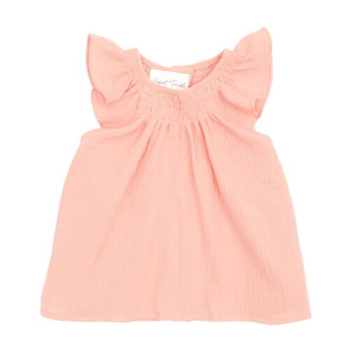 Baby girl rose dress crepe