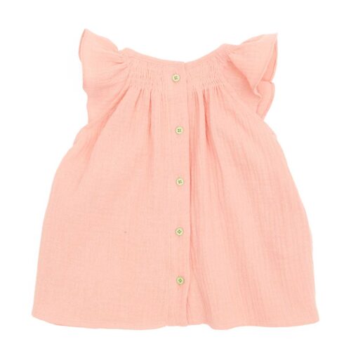 Baby girl rose dress crepe back